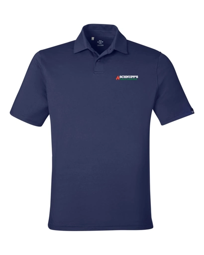Variant Image for 1383255 - Under Armour Men's Recycled Polo - SGR LC/Sleeve - White 4C E - Website Schnupp's Grain Roasting