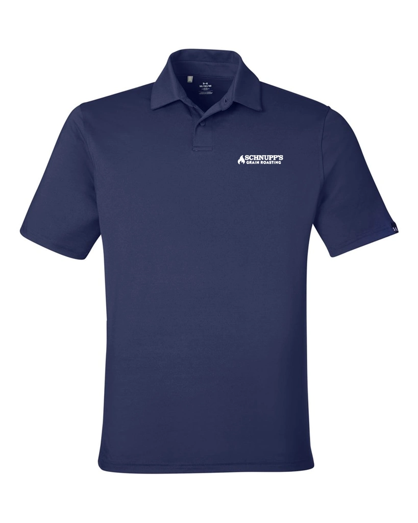 Variant Image for 1383255 - Under Armour Men's Recycled Polo - SGR - LC/Sleeve - White 1C - E - Website Schnupp's Grain Roasting