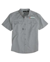 Variant Image for 4445 - DRI DUCK Men's Crossroad Woven Short Sleeve Shirt - SGR LC/Sleeve - White 4C E - Website Schnupp's Grain Roasting