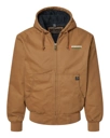 Variant Image for 5020 - DRI DUCK Men's Cheyenne Boulder Cloth™ Hooded Jacket with Tricot Quilt Lining - SGR LC/Sleeve - White 4C E - Website Schnupp's Grain Roasting