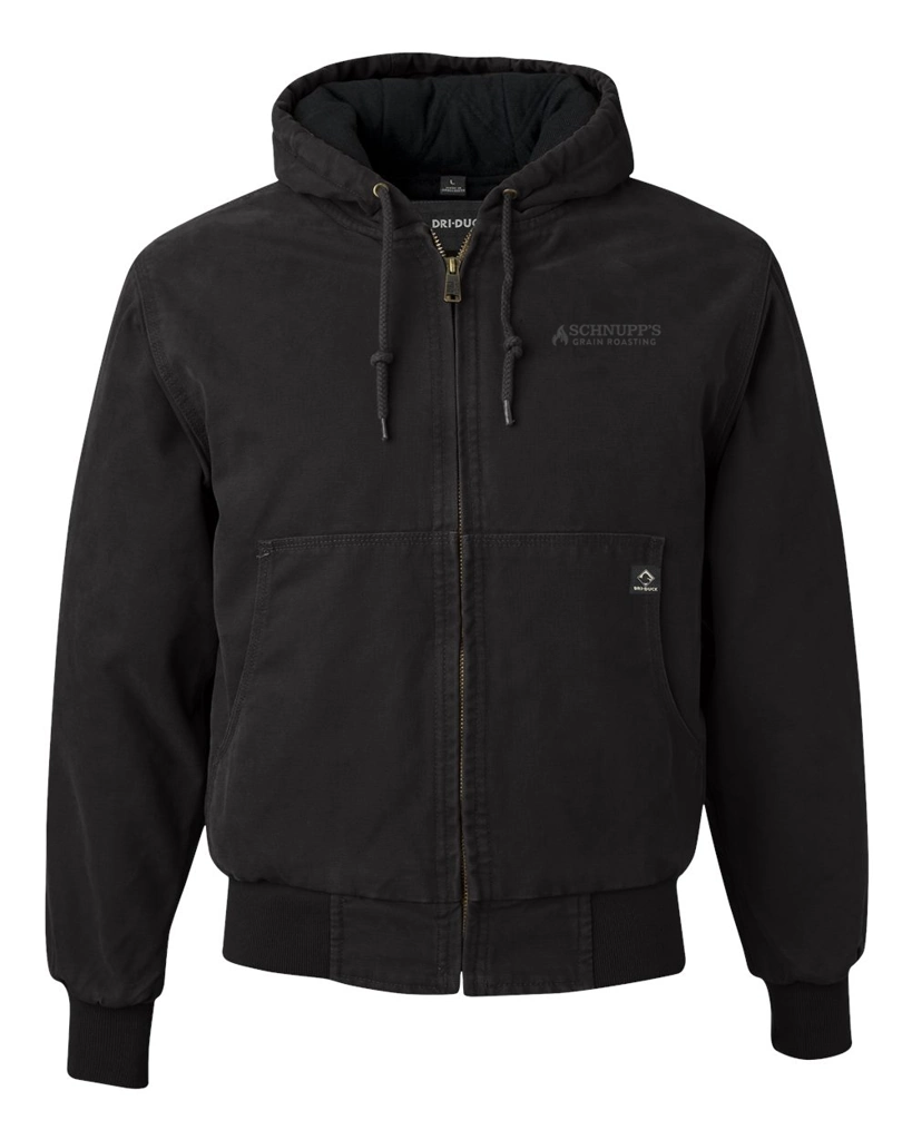 Variant Image for 5020T - DRI DUCK Men's Tall Cheyenne Boulder Cloth™ Hooded Jacket with Tricot Quilt Lining - SGR -Tone on Tone E - Website Schnupp's Grain Roasting