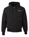 Variant Image for 5020T - DRI DUCK Men's Tall Cheyenne Boulder Cloth™ Hooded Jacket with Tricot Quilt Lining - SGR LC/Sleeve - White 4C E - Website Schnupp's Grain Roasting