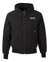 Variant Image for 5020T - DRI DUCK Men's Tall Cheyenne Boulder Cloth™ Hooded Jacket with Tricot Quilt Lining - SGR - LC/Sleeve - White 1C - E - Website Schnupp's Grain Roasting