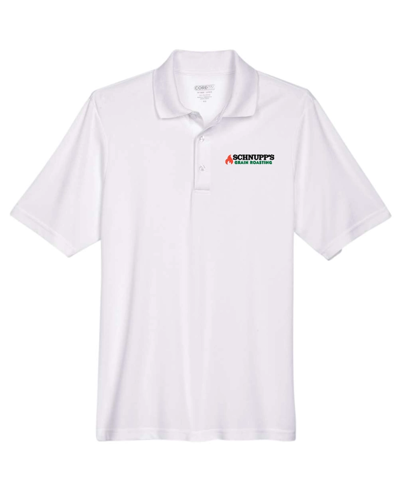 Variant Image for 88181 - Core 365 Men's Origin Performance Piqué Polo - SGR LC/Sleeve - Black 4C - E - Website Schnupp's Grain Roasting
