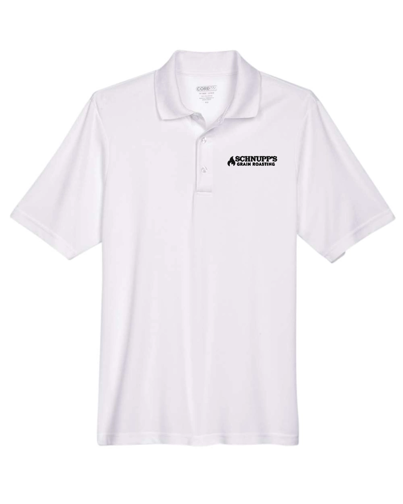 Variant Image for 88181 - Core 365 Men's Origin Performance Piqué Polo - SGR - LC/Sleeve - Black 1C - E - Website Schnupp's Grain Roasting