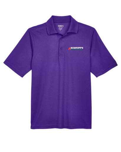 Variant Image for 88181 - Core 365 Men's Origin Performance Piqué Polo - SGR LC/Sleeve - White 4C E - Website Schnupp's Grain Roasting