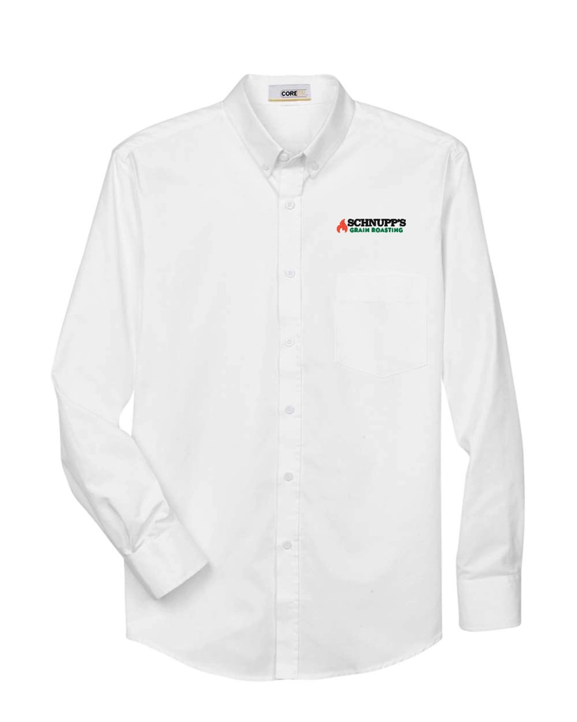 Variant Image for 88193 - CORE365 Men's Operate Twill Dress Shirt - SGR LC/Sleeve - Black 4C - E - Website Schnupp's Grain Roasting