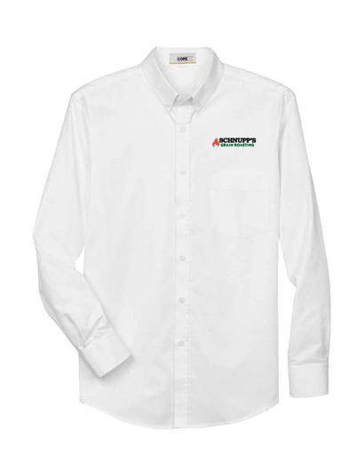 Variant Image for 88193 - CORE365 Men's Operate Twill Dress Shirt - SGR LC/Sleeve - Black 4C - E - Website Schnupp's Grain Roasting