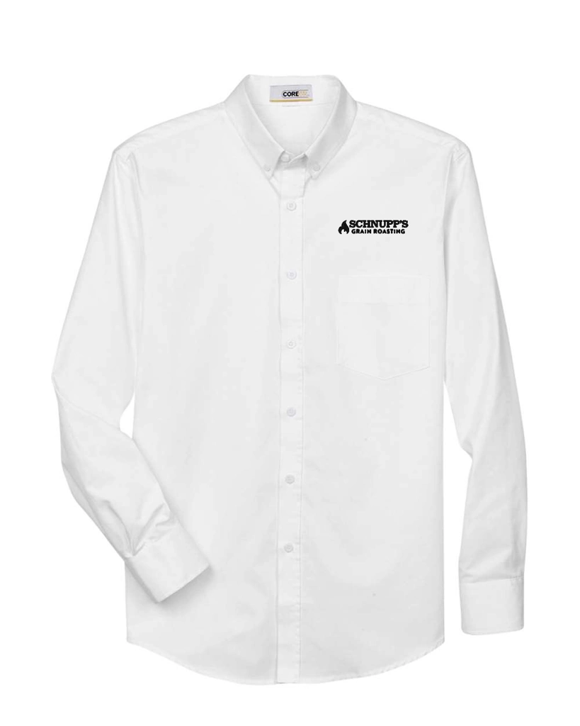 Variant Image for 88193 - CORE365 Men's Operate Twill Dress Shirt - SGR - LC/Sleeve - Black 1C - E - Website Schnupp's Grain Roasting