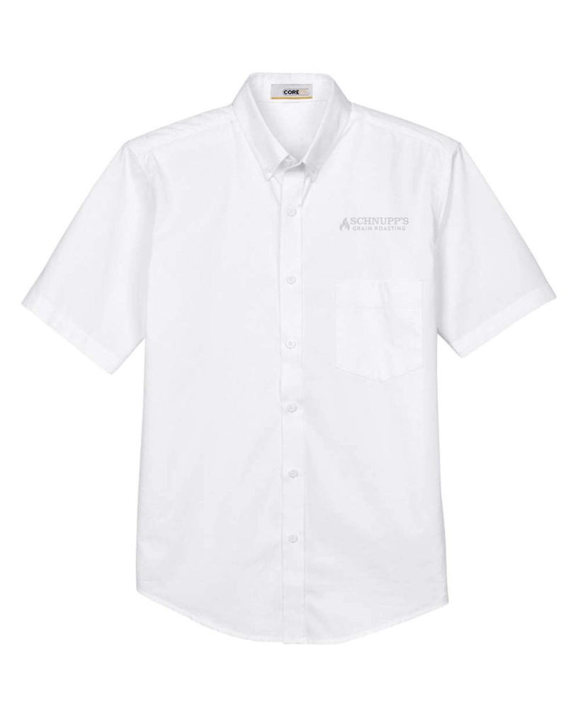 Variant Image for 88194 - CORE365 Men's Optimum Short Sleeve Twill Dress Shirt - SGR -Tone on Tone E - Website Schnupp's Grain Roasting