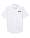 Variant Image for 88194 - CORE365 Men's Optimum Short Sleeve Twill Dress Shirt - SGR - LC/Sleeve - Black 1C - E - Website Schnupp's Grain Roasting
