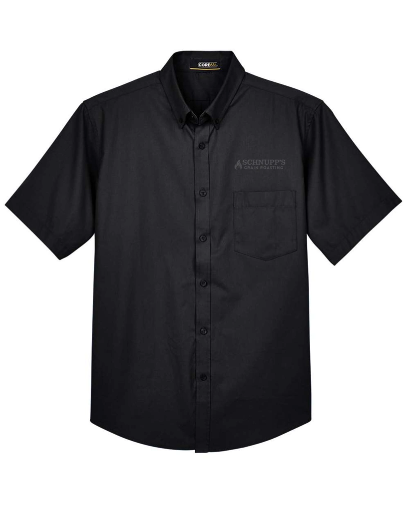 Variant Image for 88194T - CORE365 Men's Tall Optimum Short Sleeve Twill Dress Shirt - SGR -Tone on Tone E - Website Schnupp's Grain Roasting