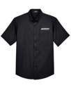 Variant Image for 88194T - CORE365 Men's Tall Optimum Short Sleeve Twill Dress Shirt - SGR - LC/Sleeve - White 1C - E - Website Schnupp's Grain Roasting