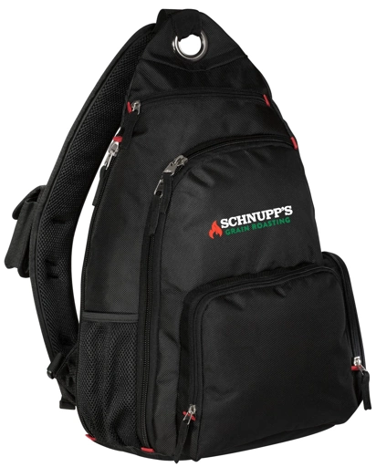 Variant Image for BG112 - Port Authority® Sling Pack - SGR LC/Sleeve - White 4C E - Website Schnupp's Grain Roasting