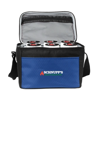 Variant Image for BG512 - Port Authority® 6-Can Cube Cooler - SGR LC/Sleeve - White 4C E - Website Schnupp's Grain Roasting
