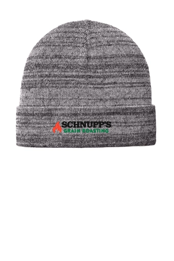 Variant Image for C939 - Port Authority ® Knit Cuff Beanie - SGR LC/Sleeve - Black 4C - E - Website Schnupp's Grain Roasting