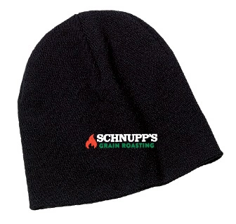 Variant Image for CP91 - Port & Co™ Beanie Cap - SGR LC/Sleeve - White 4C E - Website Schnupp's Grain Roasting