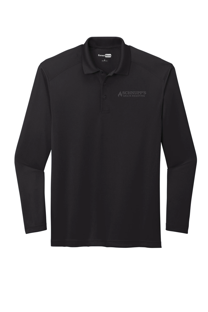 Variant Image for CS418LS  - CornerStone® Select Lightweight Snag-Proof Long Sleeve Polo - SGR -Tone on Tone E - Website Schnupp's Grain Roasting