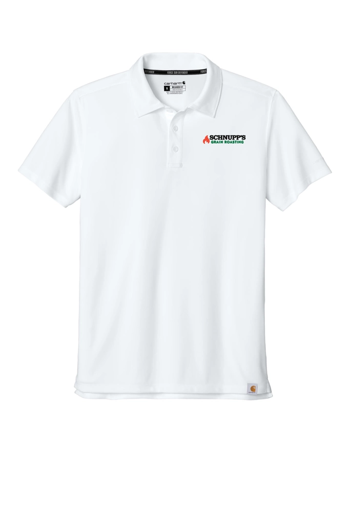 Variant Image for CT106899 - Carhartt Force® Sun Defender™ Polo - SGR LC/Sleeve - Black 4C - E - Website Schnupp's Grain Roasting