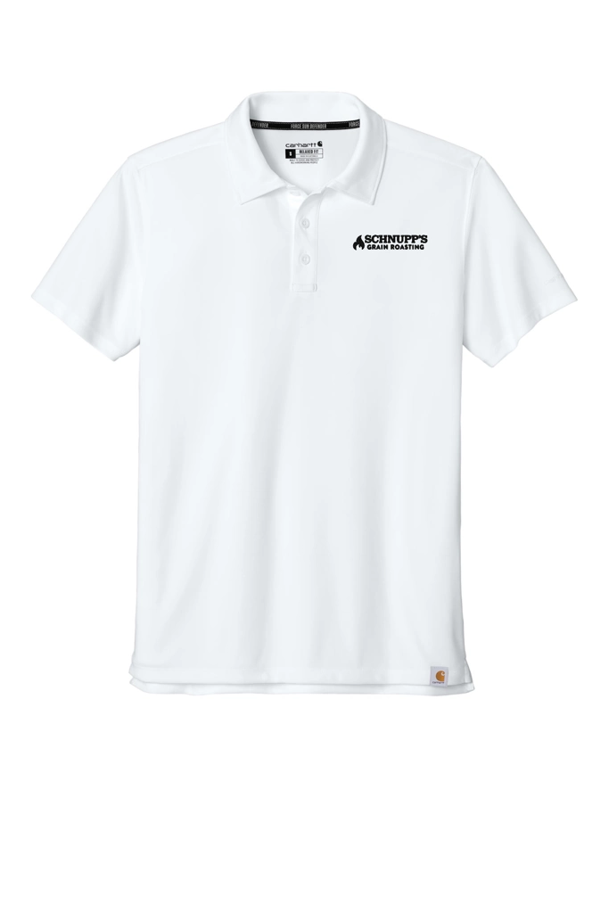 Variant Image for CT106899 - Carhartt Force® Sun Defender™ Polo - SGR - LC/Sleeve - Black 1C - E - Website Schnupp's Grain Roasting