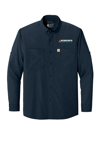 Variant Image for CT107106 - Carhartt Force® Sun Defender™ Long Sleeve Shirt - SGR LC/Sleeve - White 4C E - Website Schnupp's Grain Roasting
