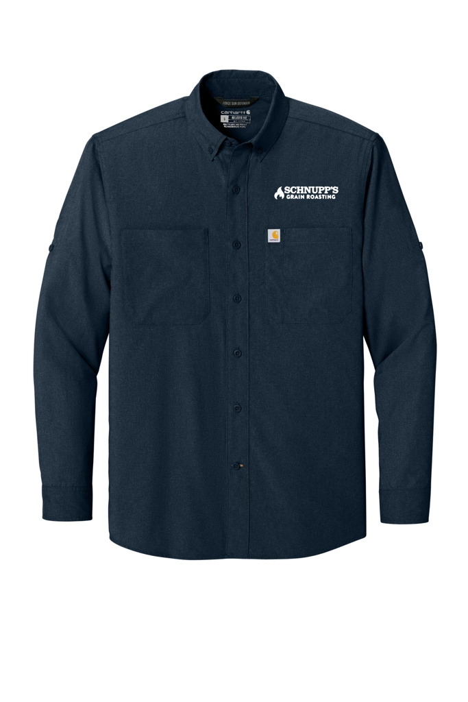 Variant Image for CT107106 - Carhartt Force® Sun Defender™ Long Sleeve Shirt - SGR - LC/Sleeve - White 1C - E - Website Schnupp's Grain Roasting