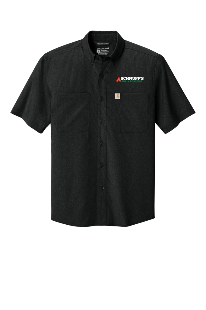 Variant Image for CT107107 - Carhartt Force® Sun Defender™ Short Sleeve Shirt - SGR LC/Sleeve - White 4C E - Website Schnupp's Grain Roasting