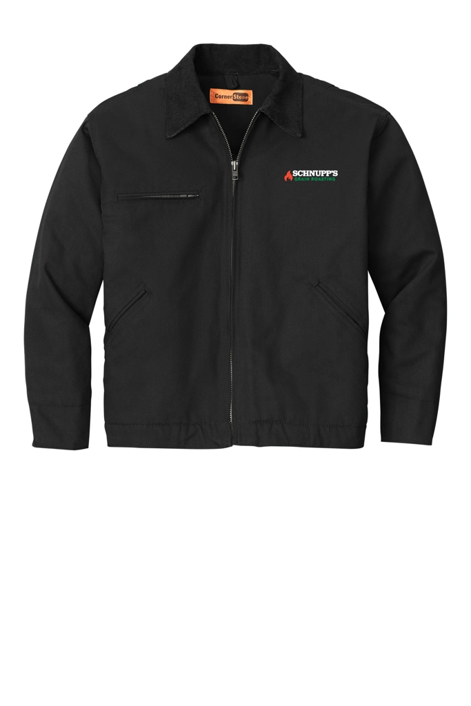 Variant Image for J763 - CornerStone® Duck Cloth Work Jacket - SGR LC/Sleeve - White 4C E - Website Schnupp's Grain Roasting