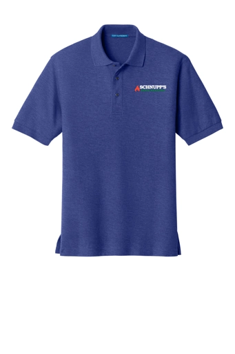 Variant Image for K500 - Port Authority® Silk Touch™ Polo - SGR LC/Sleeve - White 4C E - Website Schnupp's Grain Roasting