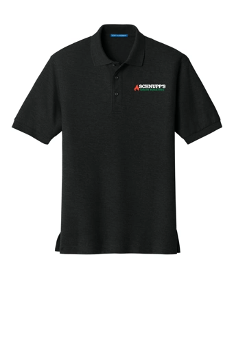 Variant Image for K500 - Port Authority® Silk Touch™ Polo - SGR LC/Sleeve - White 4C E - Website Schnupp's Grain Roasting
