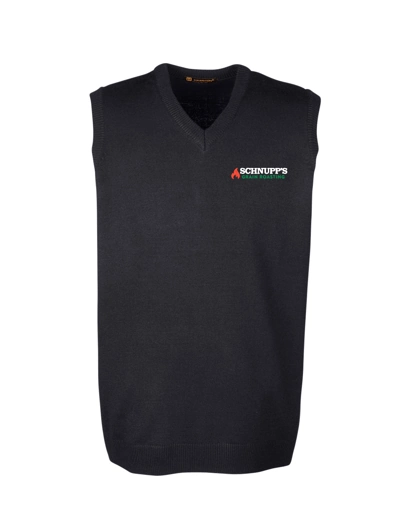 Variant Image for M415 - Harriton Men's Pilbloc™ V-Neck Sweater Vest - SGR LC/Sleeve - White 4C E - Website Schnupp's Grain Roasting