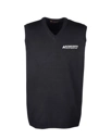 Variant Image for M415 - Harriton Men's Pilbloc™ V-Neck Sweater Vest - SGR - LC/Sleeve - White 1C - E - Website Schnupp's Grain Roasting