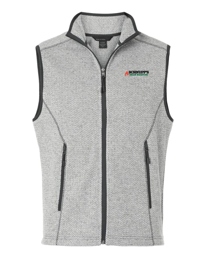 Variant Image for NE731 - North End Men's Jasper Jacquard Fleece Vest - SGR LC/Sleeve - Black 4C - E - Website Schnupp's Grain Roasting