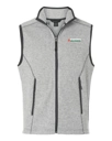 Variant Image for NE731 - North End Men's Jasper Jacquard Fleece Vest - SGR LC/Sleeve - White 4C E - Website Schnupp's Grain Roasting