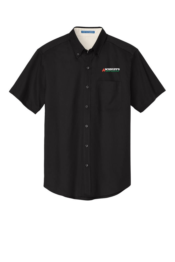 Variant Image for S508 - Port Authority® Short Sleeve Easy Care Shirt - SGR LC/Sleeve - White 4C E - Website Schnupp's Grain Roasting