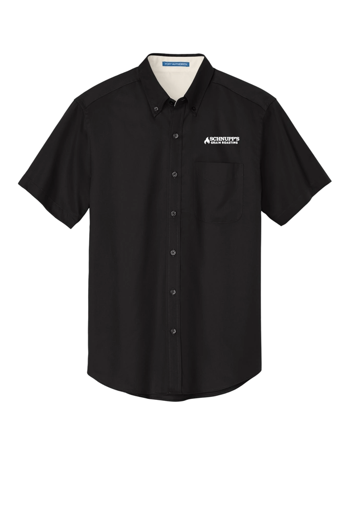 Variant Image for S508 - Port Authority® Short Sleeve Easy Care Shirt - SGR - LC/Sleeve - White 1C - E - Website Schnupp's Grain Roasting