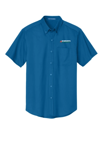 Variant Image for S508 - Port Authority® Short Sleeve Easy Care Shirt - SGR LC/Sleeve - White 4C E - Website Schnupp's Grain Roasting
