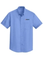 Variant Image for S664 - Port Authority® Short Sleeve SuperPro™ Twill Shirt - SGR LC/Sleeve - Black 4C - E - Website Schnupp's Grain Roasting