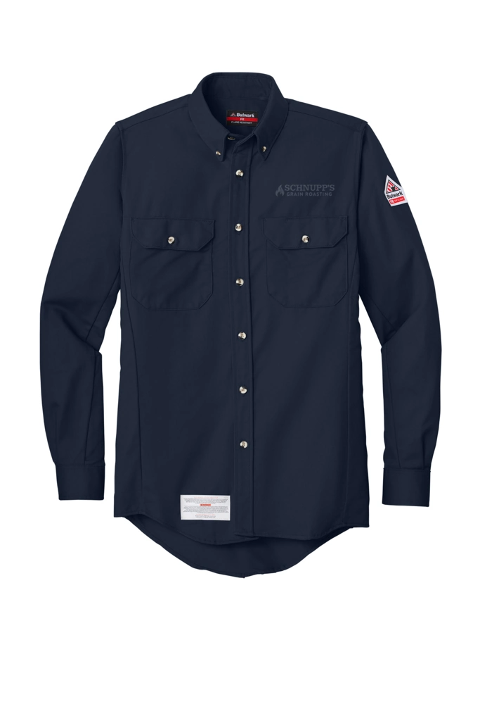 Variant Image for SLU2 Bulwark® EXCEL FR® ComforTouch® Dress Uniform Shirt - SGR -Tone on Tone E - Website Schnupp's Grain Roasting
