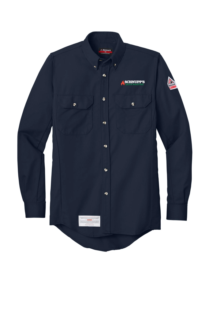 Variant Image for SLU2 Bulwark® EXCEL FR® ComforTouch® Dress Uniform Shirt - SGR LC/Sleeve - White 4C E - Website Schnupp's Grain Roasting