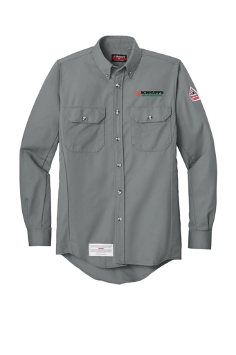 Variant Image for SLU2 Bulwark® EXCEL FR® ComforTouch® Dress Uniform Shirt - SGR LC/Sleeve - Black 4C - E - Website Schnupp's Grain Roasting