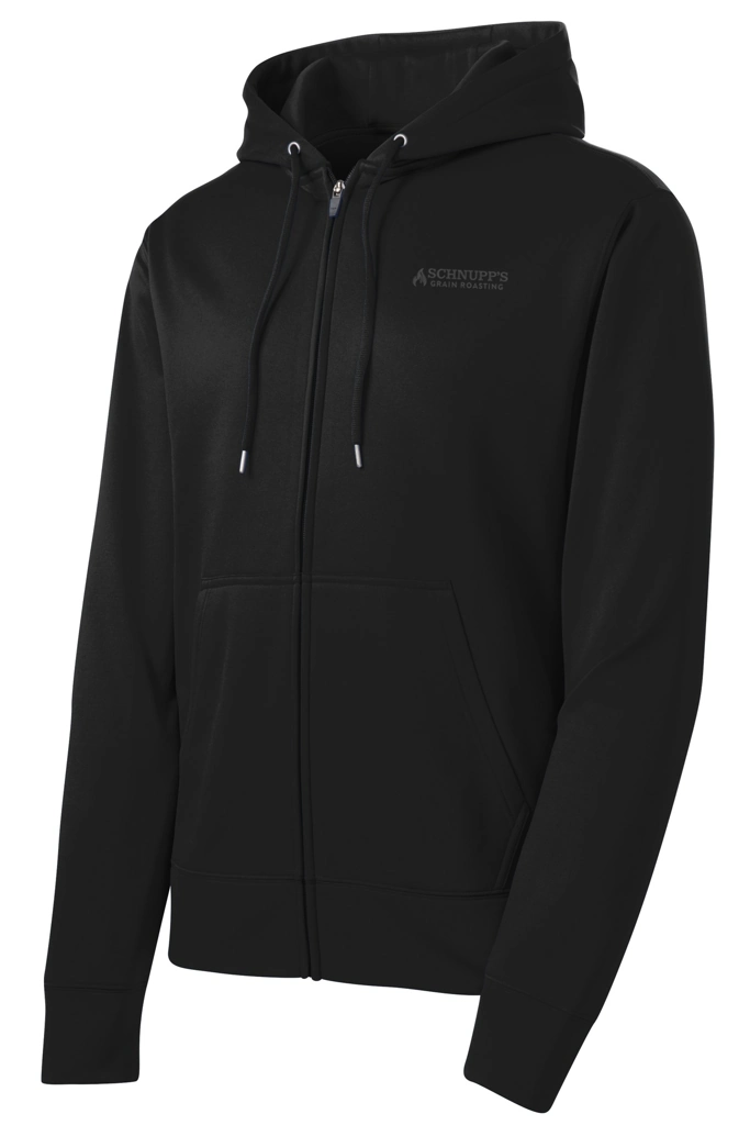 Variant Image for ST238 - Sport-Tek® Sport-Wick® Fleece Full-Zip Hooded Jacket. - SGR -Tone on Tone E - Website Schnupp's Grain Roasting