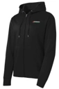 Variant Image for ST238 - Sport-Tek® Sport-Wick® Fleece Full-Zip Hooded Jacket. - SGR LC/Sleeve - White 4C E - Website Schnupp's Grain Roasting