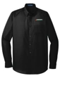 Variant Image for W100 - Port Authority® Long Sleeve Carefree Poplin Shirt - SGR LC/Sleeve - White 4C E - Website Schnupp's Grain Roasting