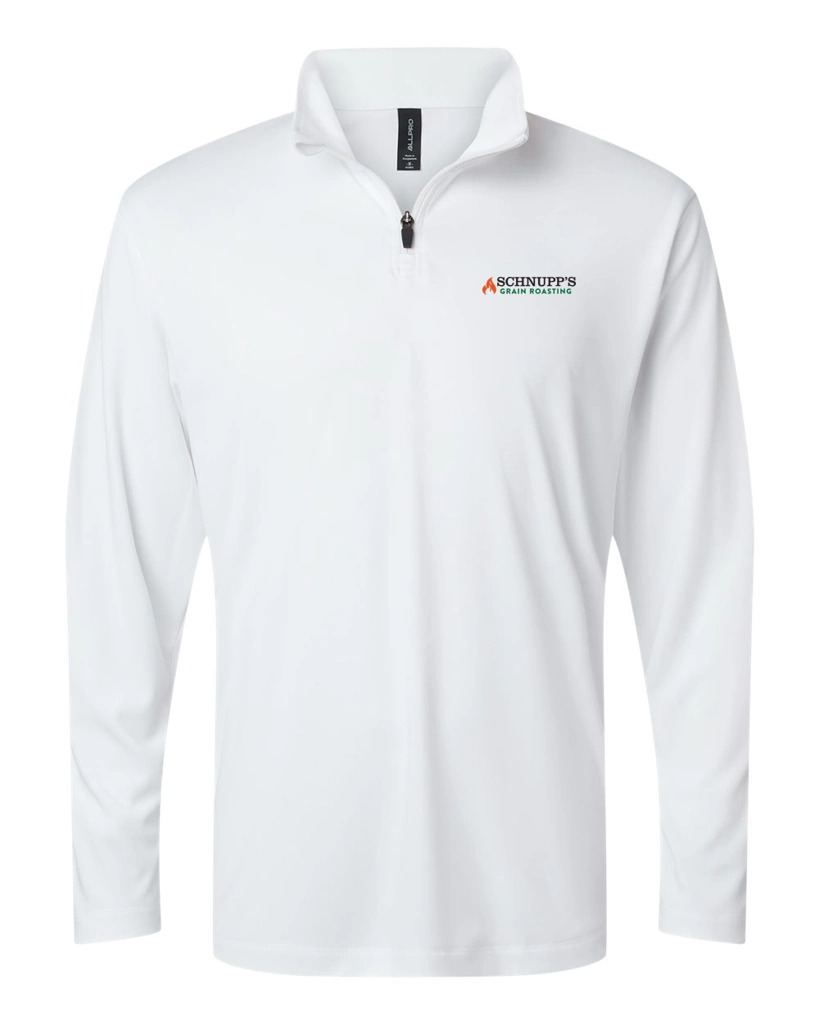 Variant Image for 41870 - AllPro Men's Pro-Lock Performance Quarter-Zip Pullover - SGR LC/Back - Black 4C -D - Website Schnupp's Grain Roasting