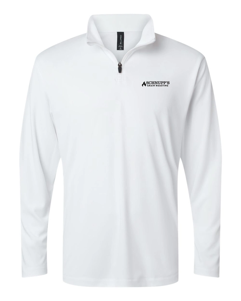 Variant Image for 41870 - AllPro Men's Pro-Lock Performance Quarter-Zip Pullover - SGR LC/Back - Black 1C -D - Website Schnupp's Grain Roasting