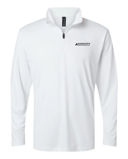 Variant Image for 41870 - AllPro Men's Pro-Lock Performance Quarter-Zip Pullover - SGR LC/Back - Black 1C -D - Website Schnupp's Grain Roasting
