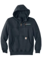Variant Image for CT100617 - Carhartt® Rain Defender® Paxton Heavyweight Hooded Zip Mock Sweatshirt - SGR LC/Back - White 4C - D - Website Schnupp's Grain Roasting
