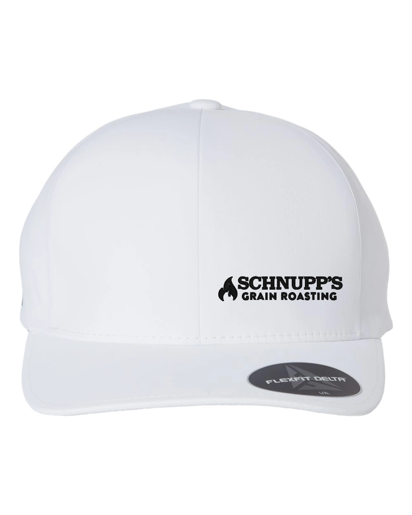Variant Image for 180 - Flexfit Delta® Seamless Cap - SGR - LC/Sleeve - Black 1C - E - Website Schnupp's Grain Roasting