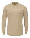 Variant Image for SML8T - Bulwark Men's Tall Long Sleeve Henley - SGR - LC/Sleeve - White 1C - E - Website Schnupp's Grain Roasting